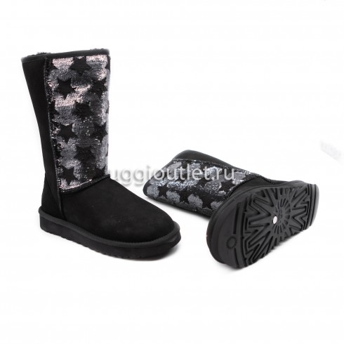 Pearl Five-Pointed Star Tall Black