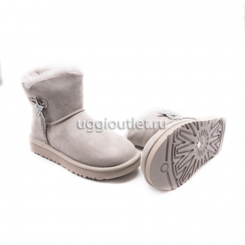 Button Star Grey