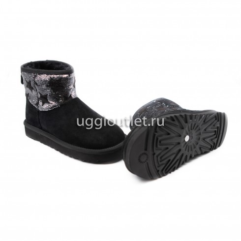 Pearl Five-Pointed Star Mini Black