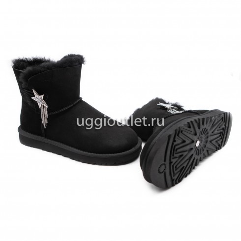 Button Star Black