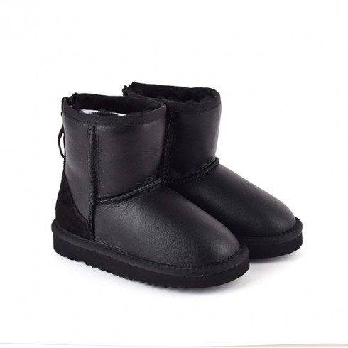 Kids Zip Black Metallic