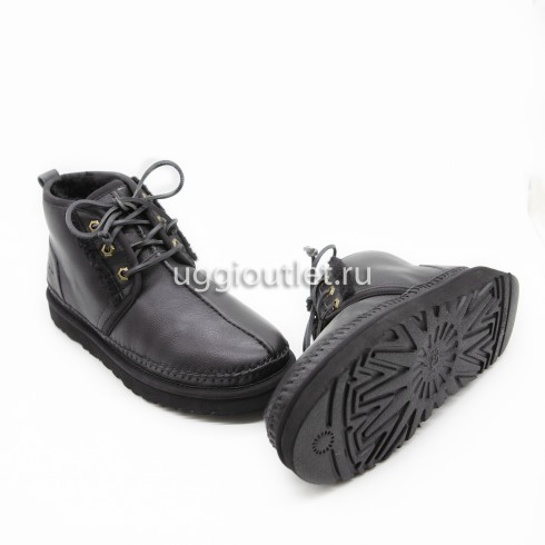 Neumel Stitch Boot Leather Black