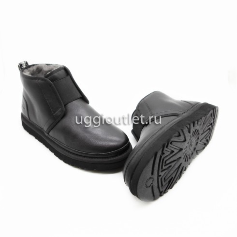 Neumel Pull On Leather Black