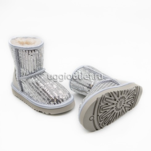 Kids Classic Short Sparkles Silver