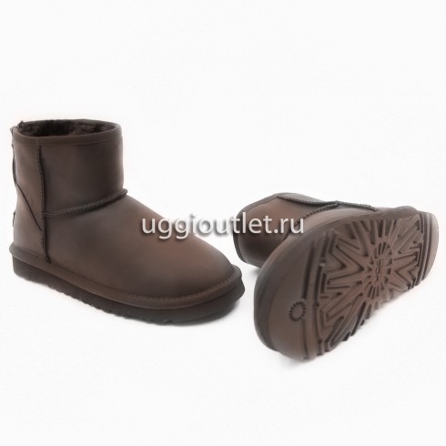Zip Mini Leather Chocolate