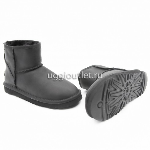 Zip Mini Leather Black