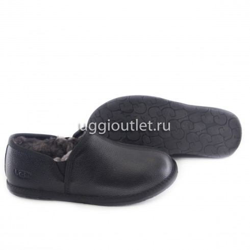 Slippers Scuff Romeo II Leather Black