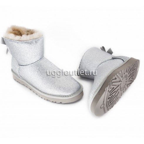 Mini Bailey Bow Sparkle Silver
