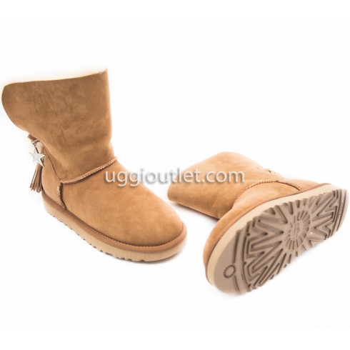 Charm Heel Hair Balll Pom II Chestnut