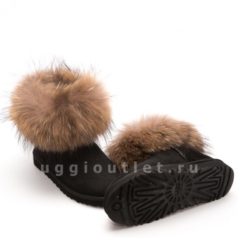 Mini Fox Fur Black