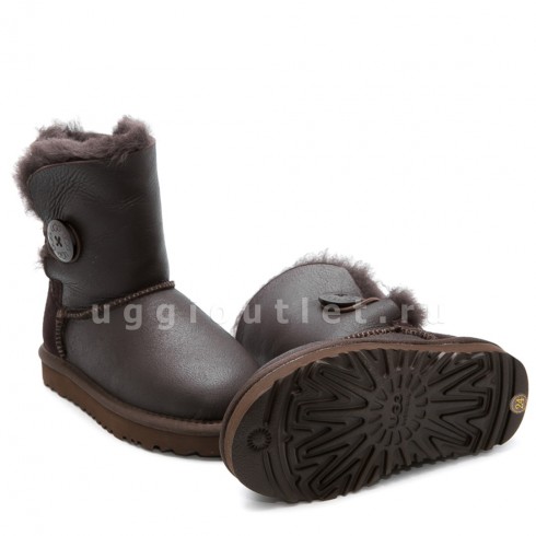 Kids Bailey Button Metallic Chocolate