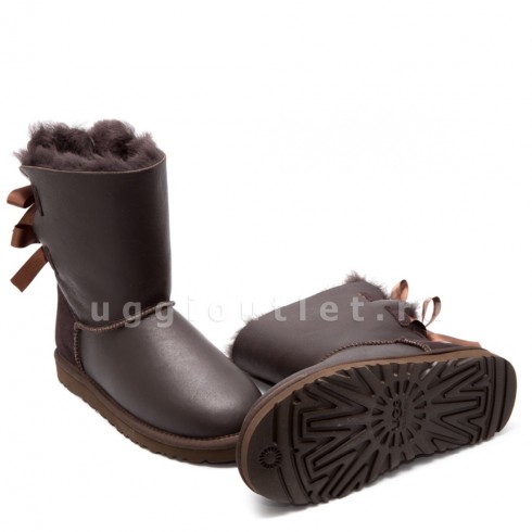 Bailey Bow Short Metallic Chocolate II
