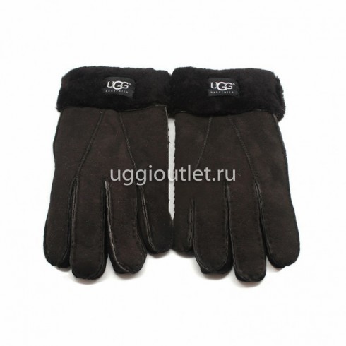 Перчатки Ugg Женские Tenney Leather Black