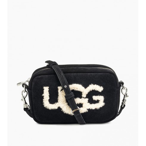 Janey Sheepskin Crossbody Black