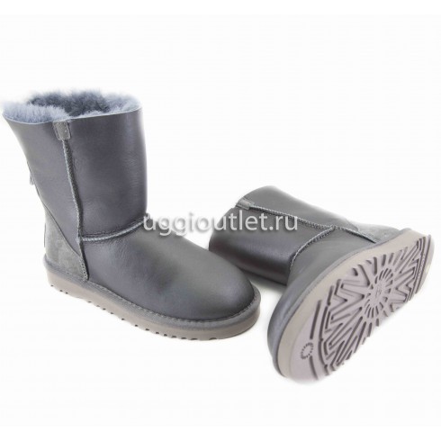 Short Zip Metallic Grey II